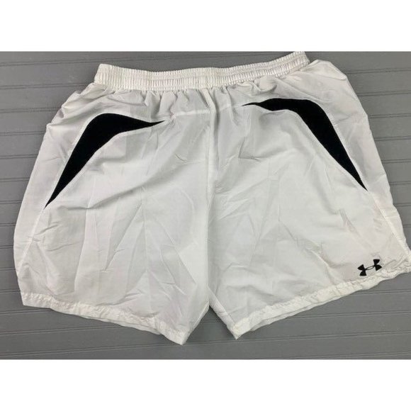 Under Armour Size L Mens Athletic Shorts Boardshorts Un Lined White Draw… - Picture 1 of 5